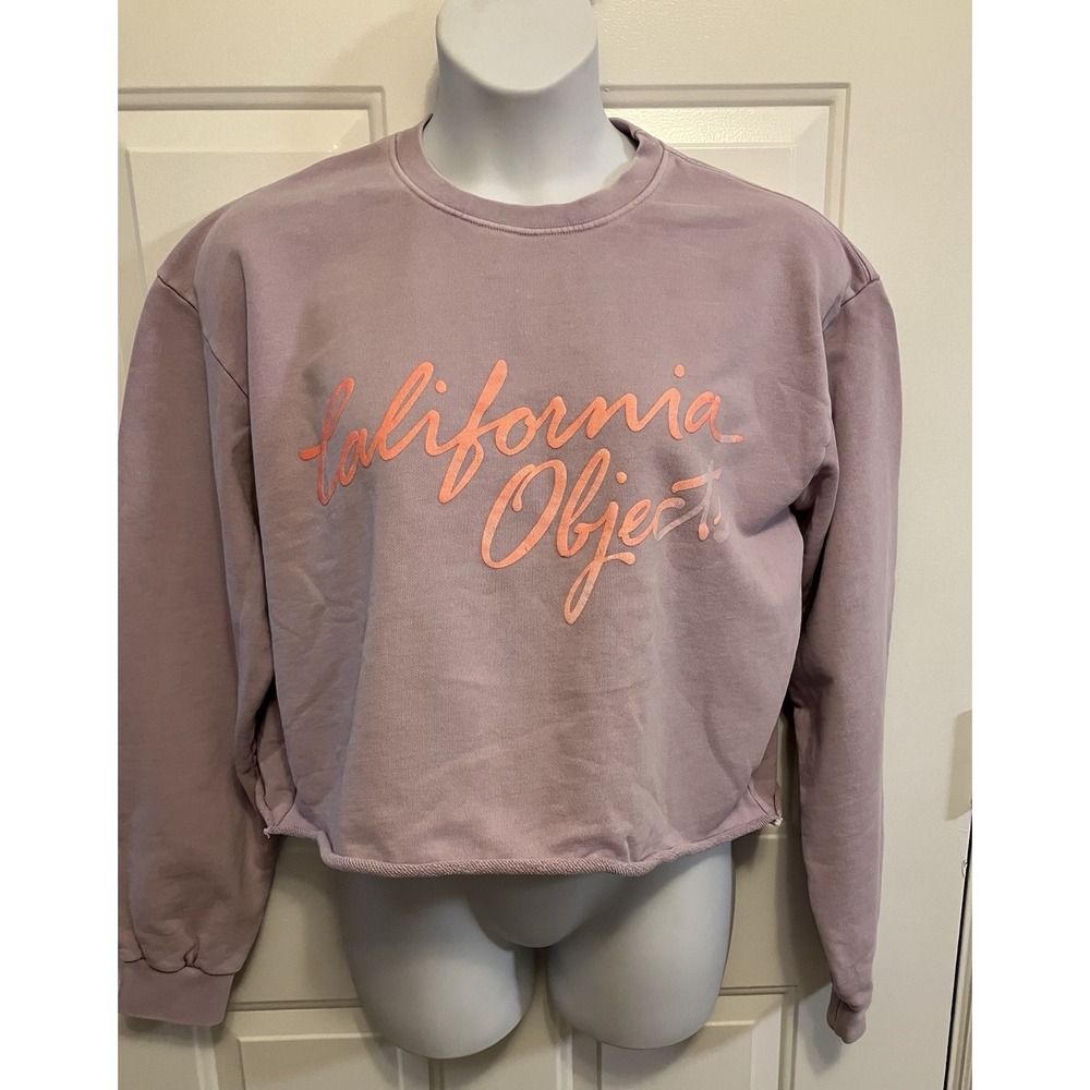 California Objects Size XL Long Sleeve Purple Sweatshirt Men's Women's Unisex